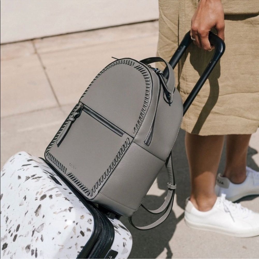 Calpak pale pink Backpack with Stitch Detail - Picture 2 of 8